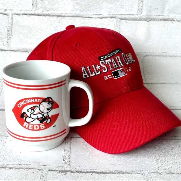 Cincinnati Reds Baseball Adidas Climalite Shirt Hat Vintage Mug MLB Bundle Lg - Picture 16 of 16